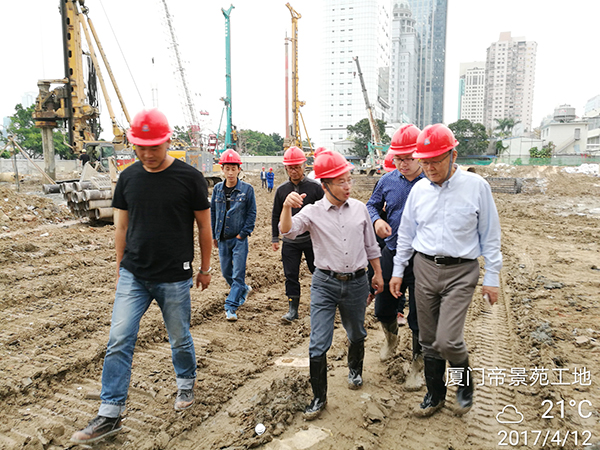 厦门项目再创入岩纪录壹定发智能董事长何清华亲赴一线