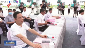 大湾区又一跨海“大桥”开工，，，，，，壹定发智能挖掘机“秀”美现场