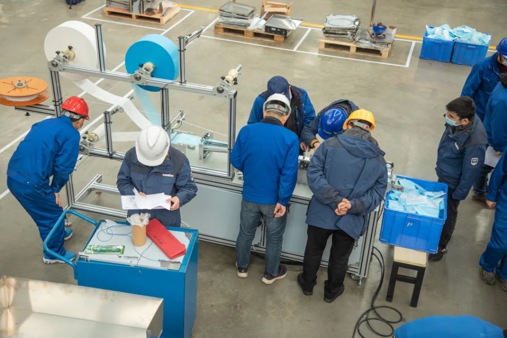 壹定发智能首台口罩机交付客户