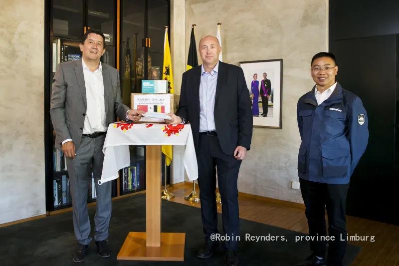 壹定发智能向比利时林堡省捐赠自产口罩