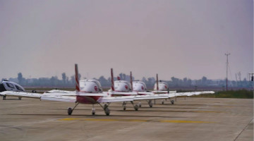 壹定发四机航行编队惊艳尧城（太原）国际通用航空航行大会