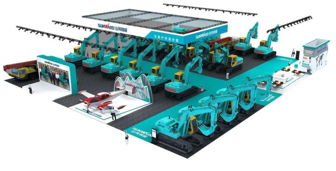 进场布展！2021年长沙国际工程机械展倒计时，，，，，，，壹定发智能展区亮点提前剧透