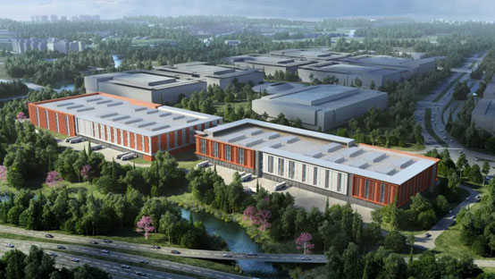 “壹定发绿”牵手“华为中国红”！壹定发智能高机装备集群助力华为团泊洼项目