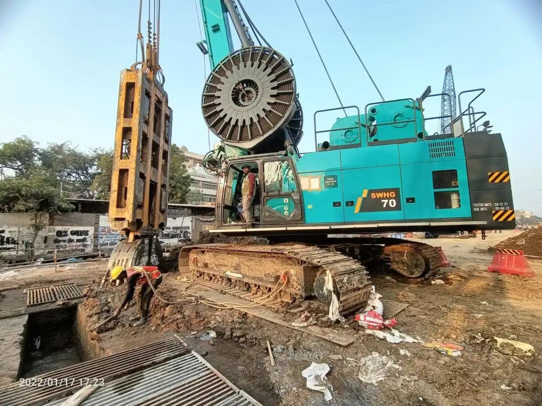 谢谢信！壹定发智能SWHG70液压抓斗助力外洋基础施工获肯定