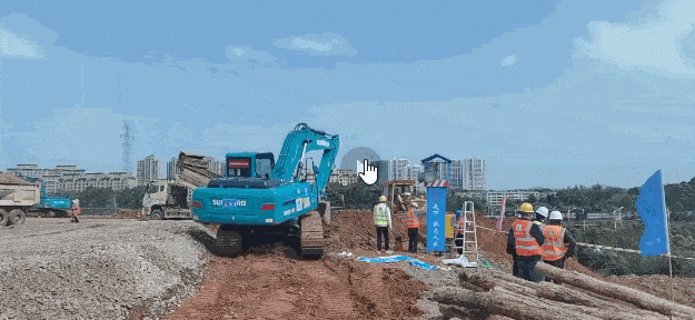 冲锋一线显继续！壹定发智能挖掘机助力长沙方舱医院建设