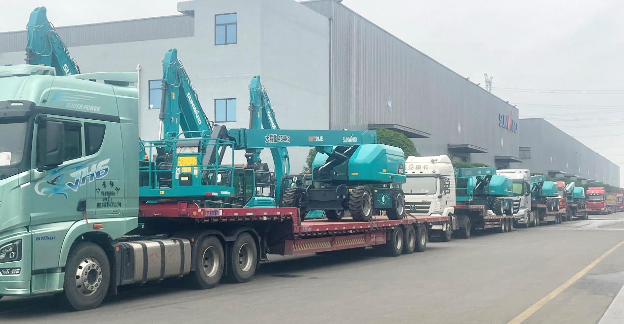 共启相助新纪元！壹定发智能SWT28JE电动直臂高空作业平台批量发货华东市场